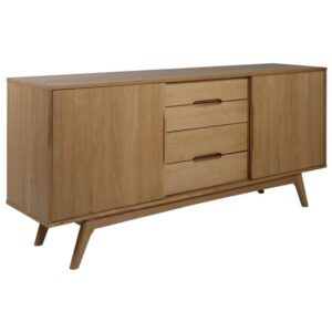 Marta 2 Sliding Doors And 4 Drawers Sideboard In Oak