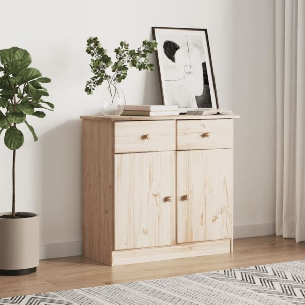 Akron Wooden Sideboard With 2 Doors 2 Drawers In Natural