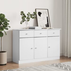 Akron Wooden Sideboard With 3 Doors 3 Drawers In White