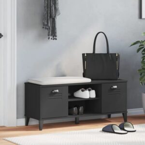 Widnes Wooden Shoe Storage Bench In Black