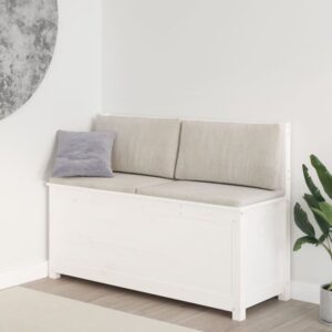 Laval Wooden Large Hallway Storage Seating Bench In White