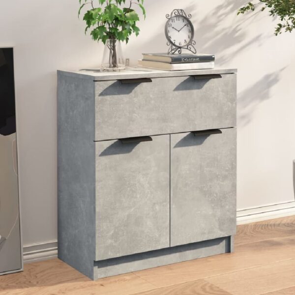 Aylesbury Wooden Sideboard With 2 Doors 1 Drawer In Concrete Grey