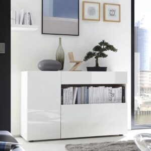 Iris Wooden Sideboard In White High Gloss