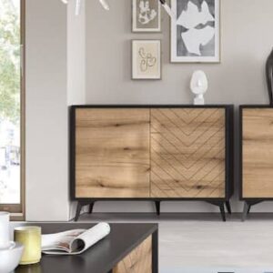 Dieppe Wooden Sideboard With 2 Doors In Evoke Oak