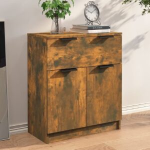 Aylesbury Wooden Sideboard With 2 Doors 1 Drawer In Smoked Oak