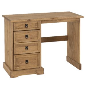 Central Wooden Dressing Table With 4 Drawers In Oak