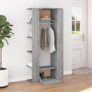 Deion Wooden Hallway Storage Cabinet In Grey Sonoma Oak