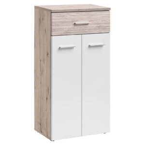 Deland Wooden Hallway Storage Cabinet With 2 Doors In White Oak