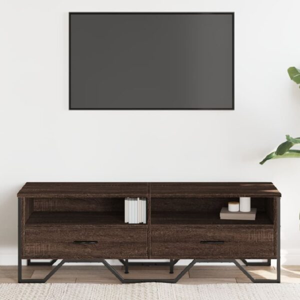 Fallon Wooden TV Stand With 2 Drawers In Brown Oak