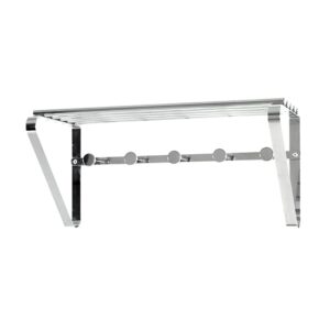 Hillsboro Metal Wall Hung 5 Hooks Coat Rack In Chrome