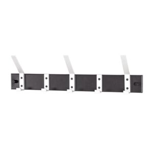 Hillsboro Wall Hung Metal 5 Hooks Coat Rack In Black