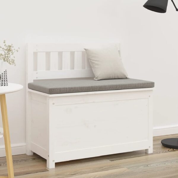 Laval Wooden Small Hallway Storage Seating Bench In White