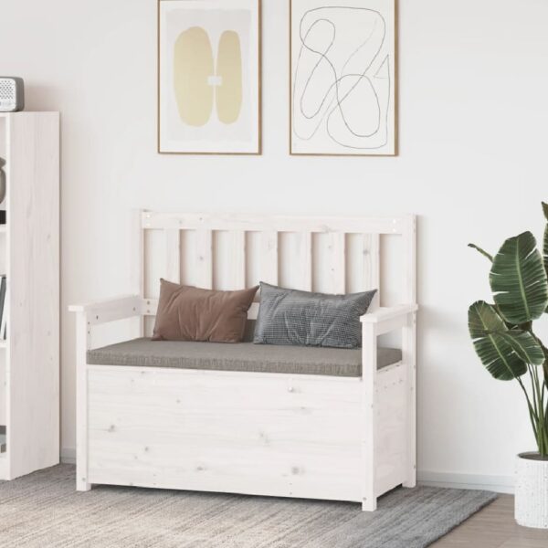 Litiz Wooden Small Hallway Storage Seating Bench In White