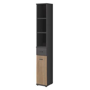 Moena Wooden Hallway Storage Cabinet Tall In Anthracite