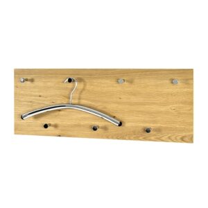 Myers Wooden Wall Hung 7 Hooks Coat Rack In Oak