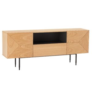 Niles Wooden Sideboard Large 2 Doors 1 Drawer In Natural Oak