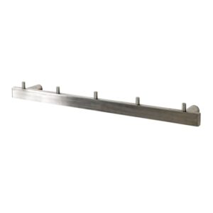 Palos Wall Hung 5 Hooks Coat Rack In Polished Stainless Steel