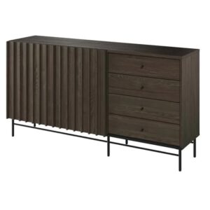 Prato Wooden Sideboard 2 Doors 4 Drawers In Portland Ash