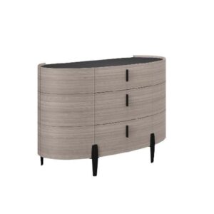 Salinas Small Wooden Sideboard With 2 Doors 3 Drawers In Beige