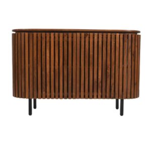 Salvo Mango Wood Sideboard With 2 Doors In Walnut